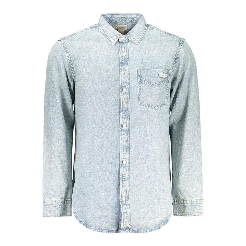 Azzurro Cotton Mens Shirt mens luxury fashion - Mens Edit