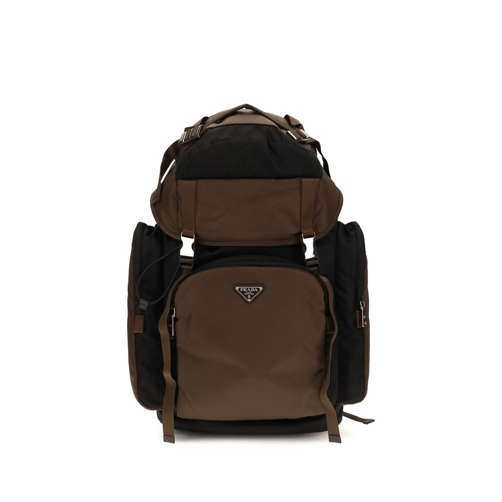 Brown Recycled Polyamide Backpack mens luxury fashion - Mens Edit