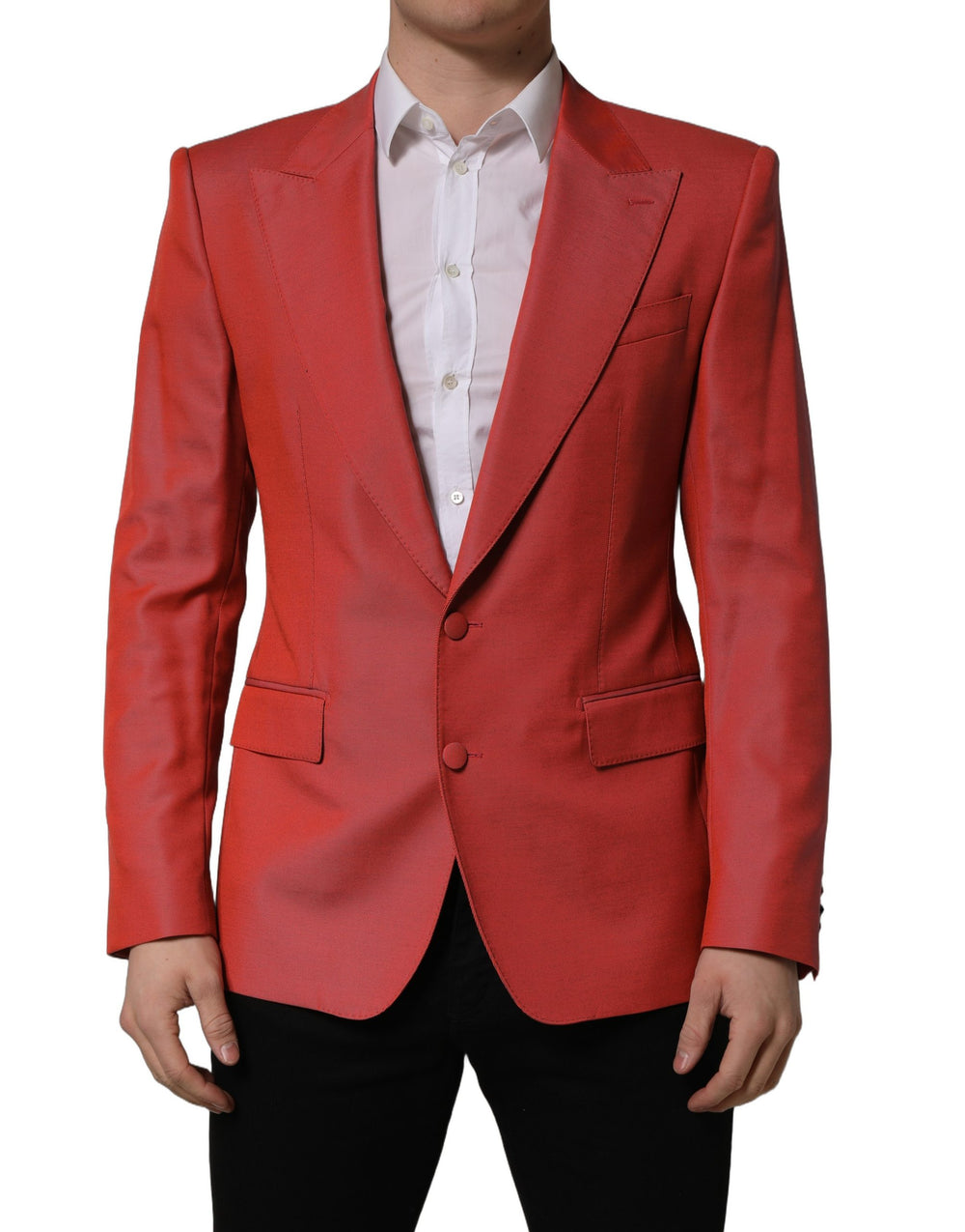 Dolce & Gabbana Virgin Wool Blazer in Red
