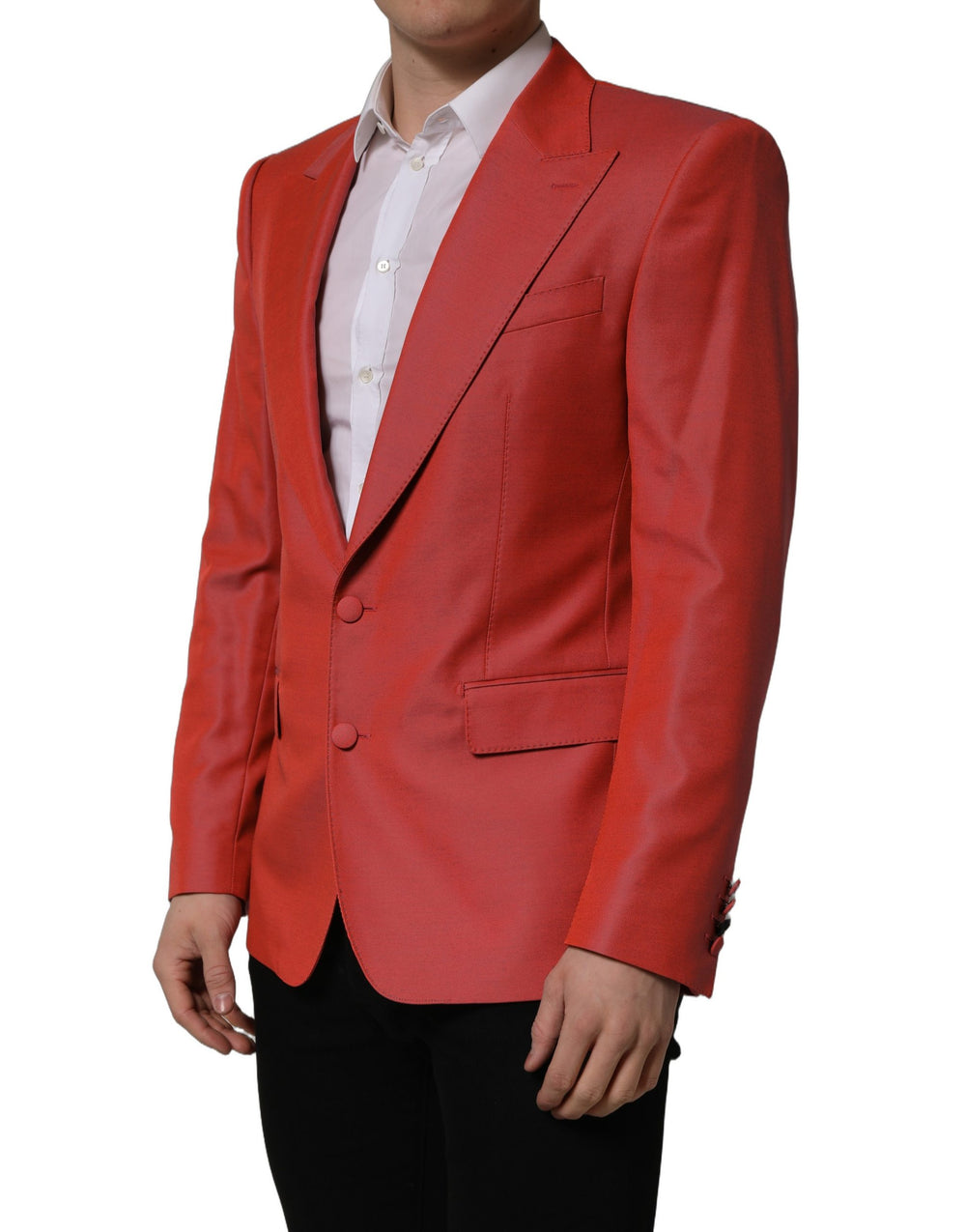 Dolce & Gabbana Virgin Wool Blazer in Red