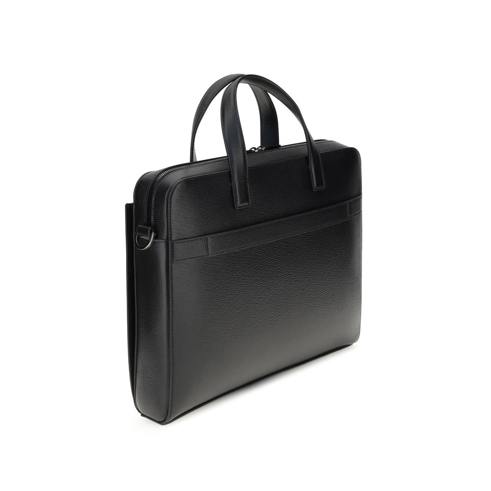 Ferragamo Briefcase από Δέρμα Μοσχαριού σε Μαύρο