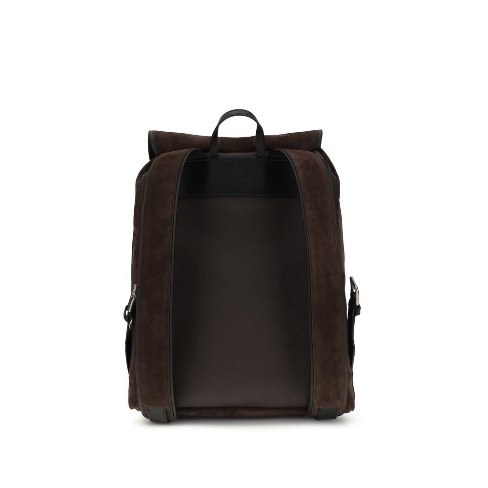 Valentino Garavani Calf Leather Backpack in Brown