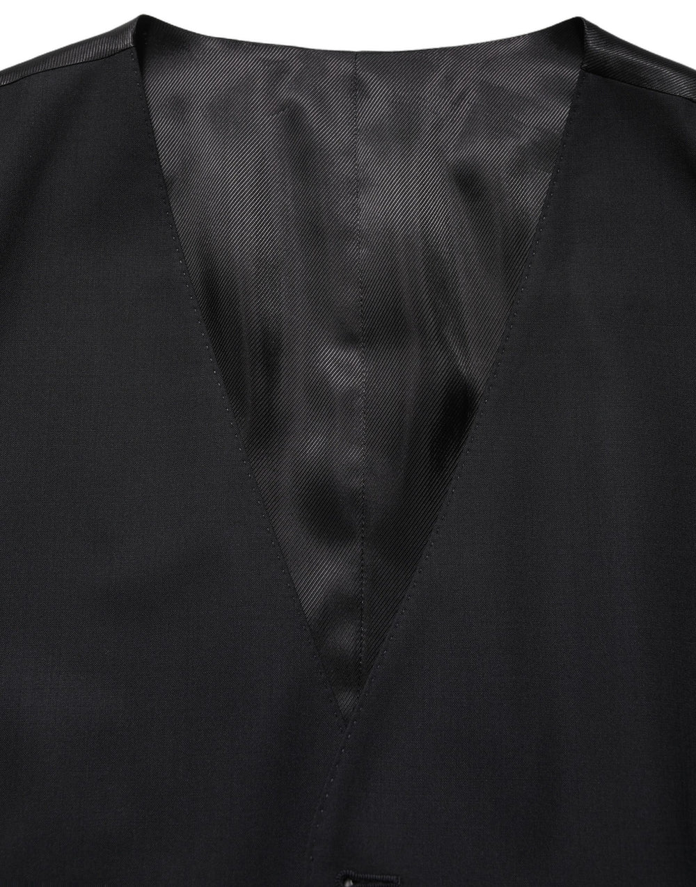 Dolce & Gabbana Virgin Wool Waistcoat in Black