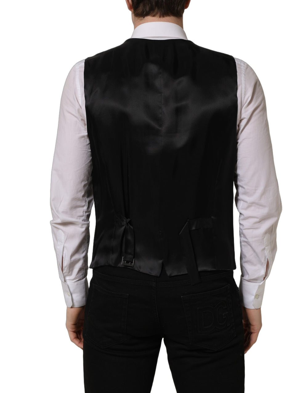 Dolce & Gabbana Virgin Wool Waistcoat in Black