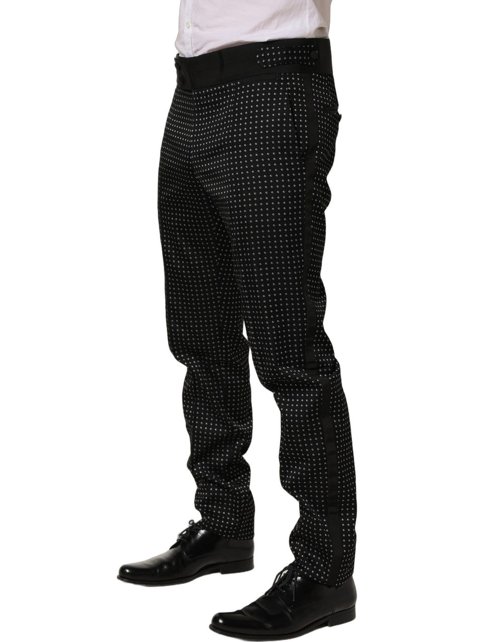 Dolce & Gabbana Jacquard Dress Trousers in Black