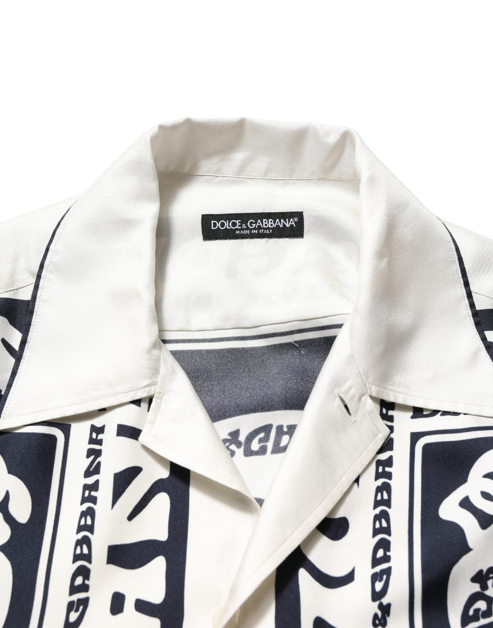 Dolce & Gabbana 100% Silk Shirt in Black and White