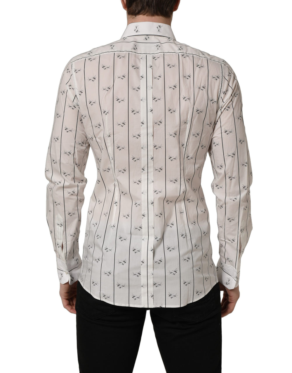 Dolce & Gabbana 100% Cotton GOLD Fit Dress Shirt in White