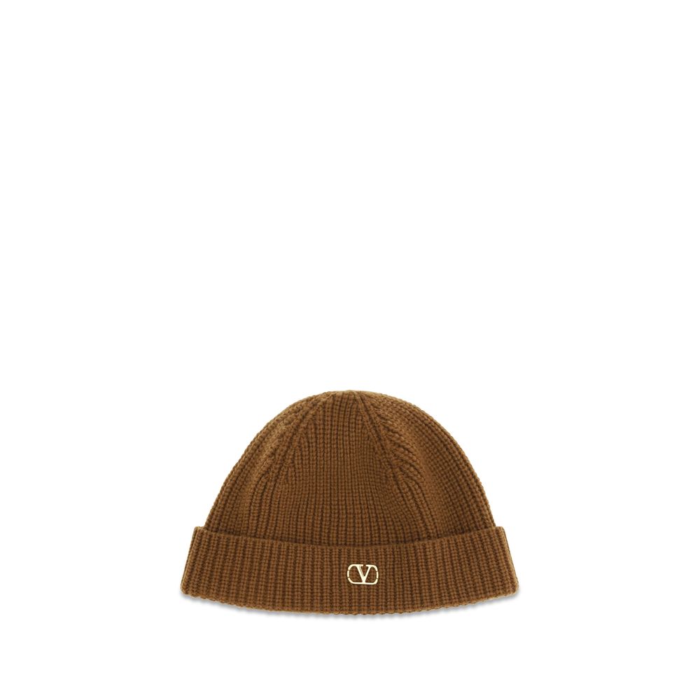 Valentino Garavani 100% Cashmere Beanie in Brown mens luxury fashion - Mens Edit