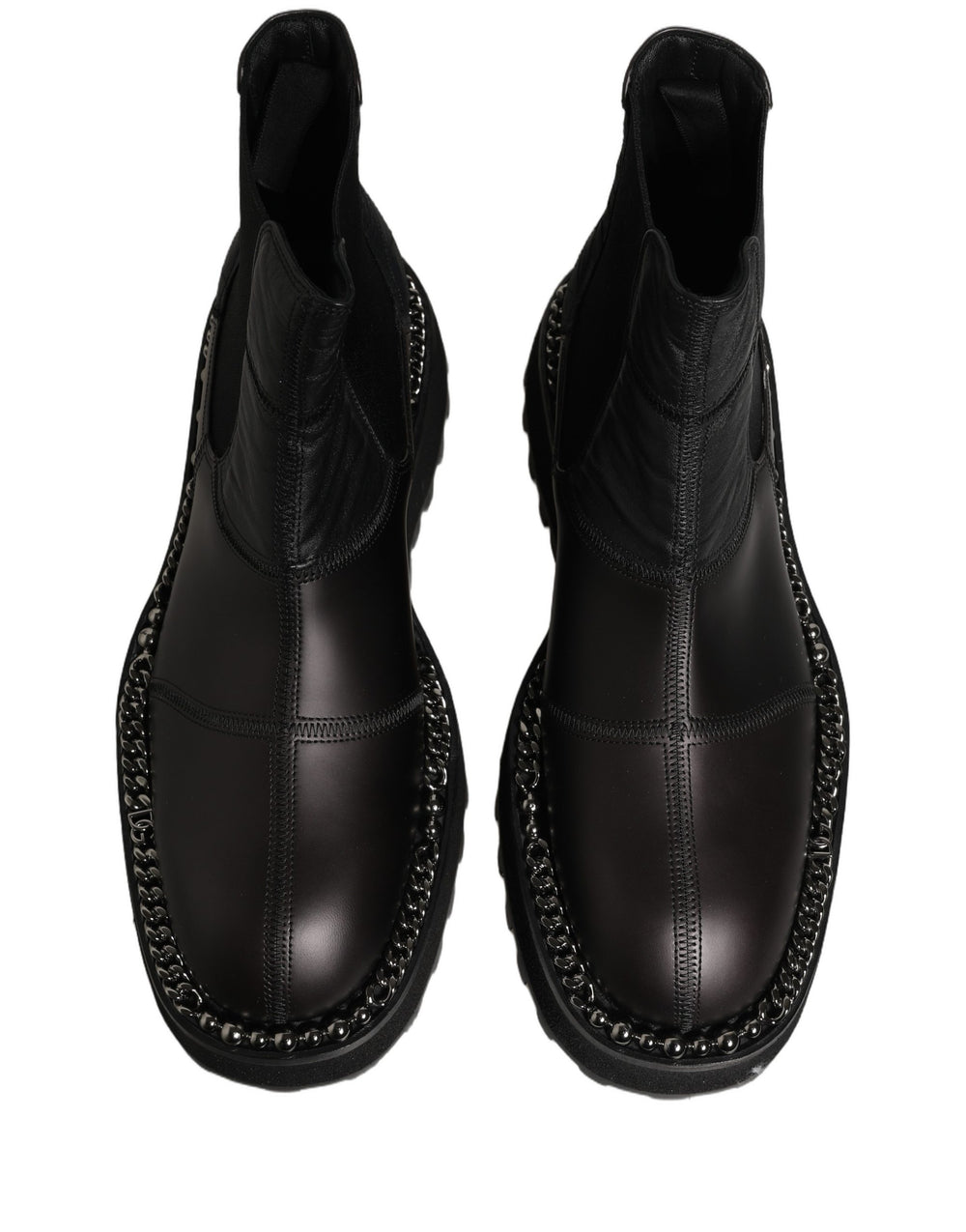Dolce & Gabbana Leather Chelsea Boots in Black