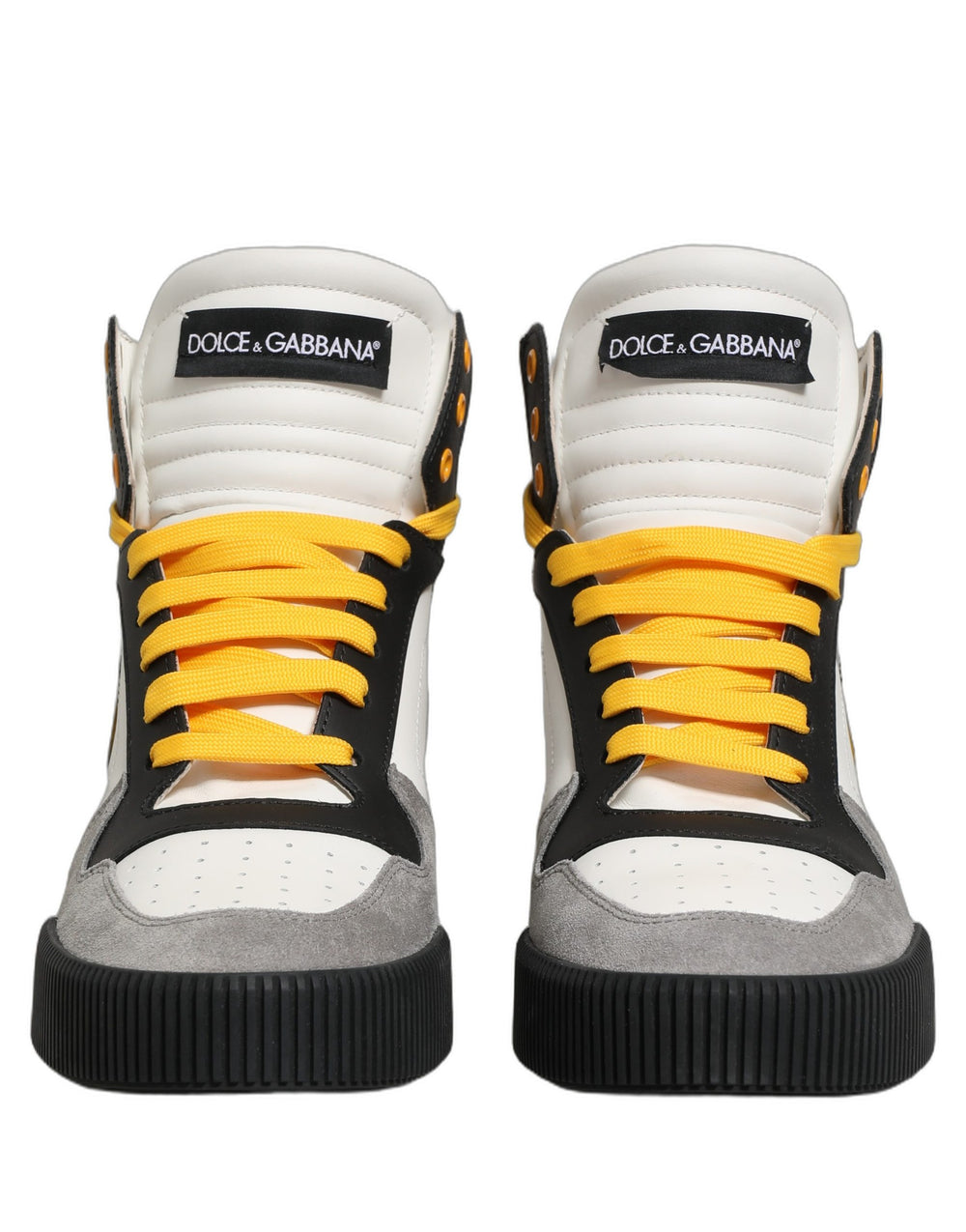 Dolce & Gabbana Calf Leather High-Top Sneakers in Multicolor