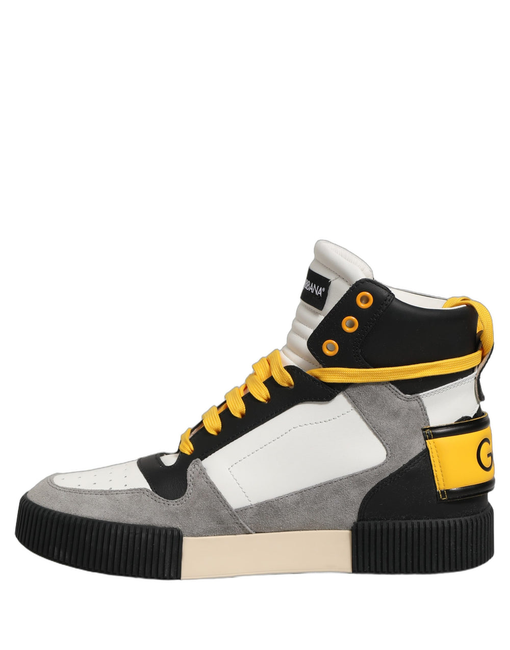 Dolce & Gabbana Calf Leather High-Top Sneakers in Multicolor