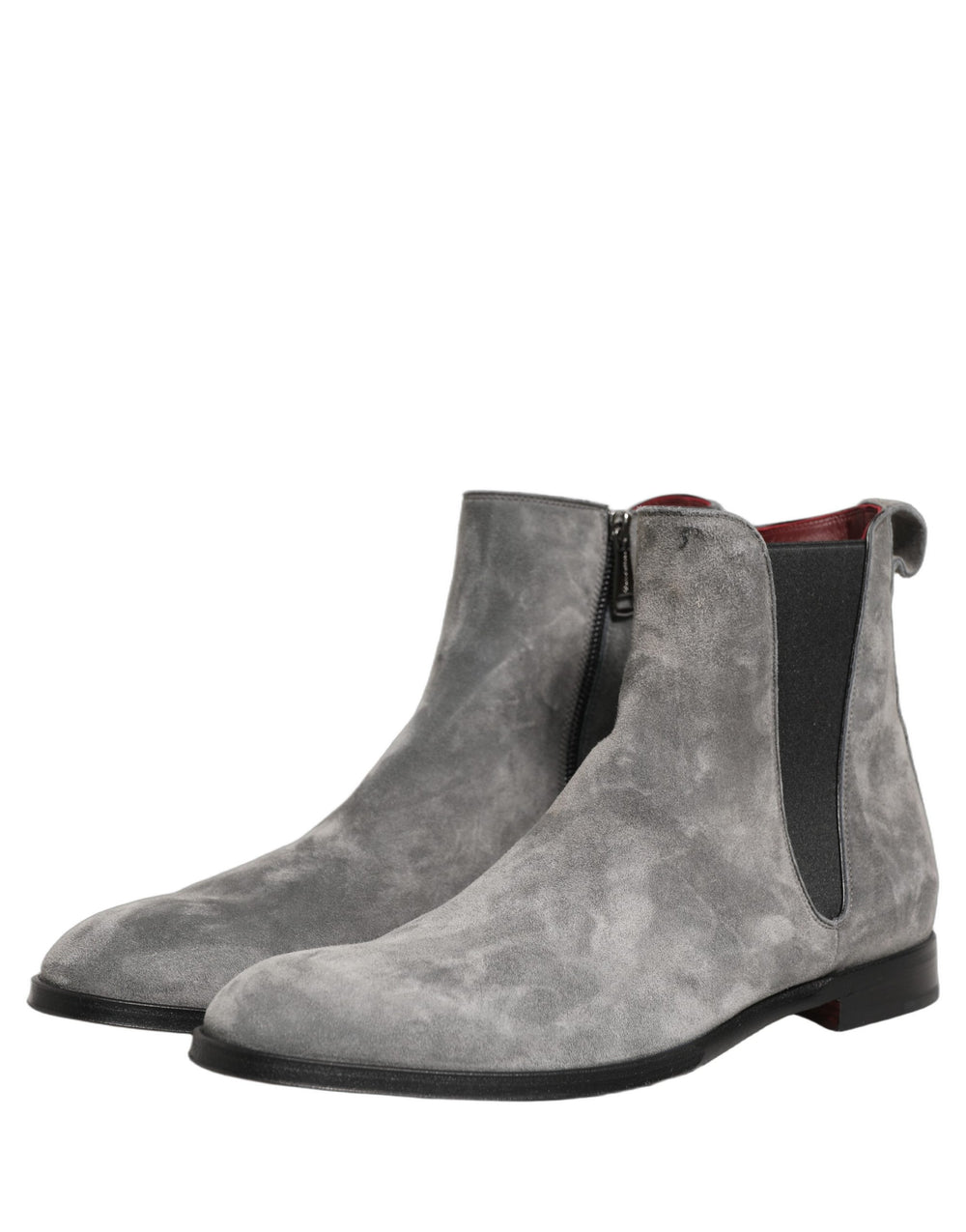 Dolce & Gabbana Calf Leather Chelsea Boots in Grey