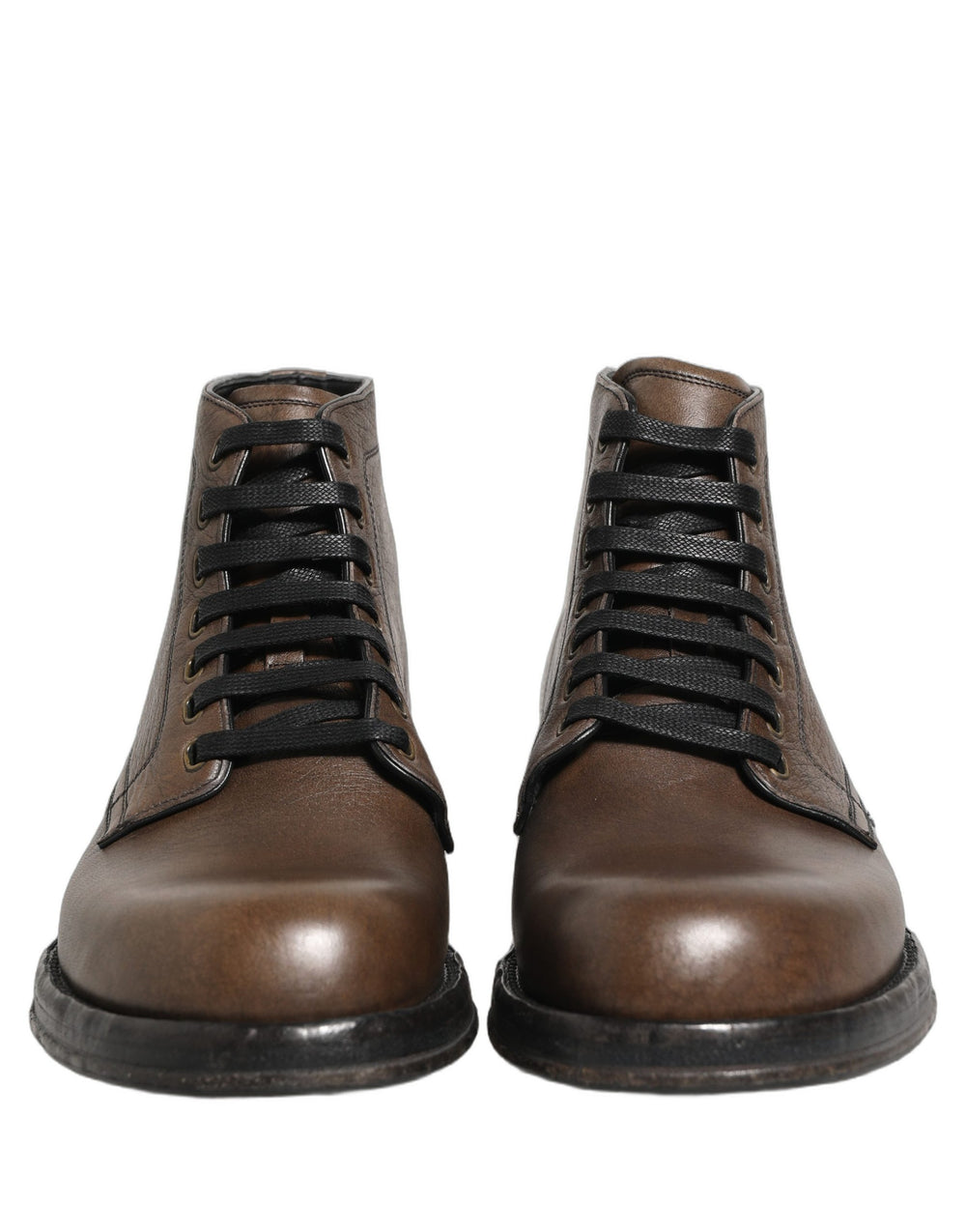 Dolce & Gabbana Perugino Horse Leather Ankle Boots in Brown