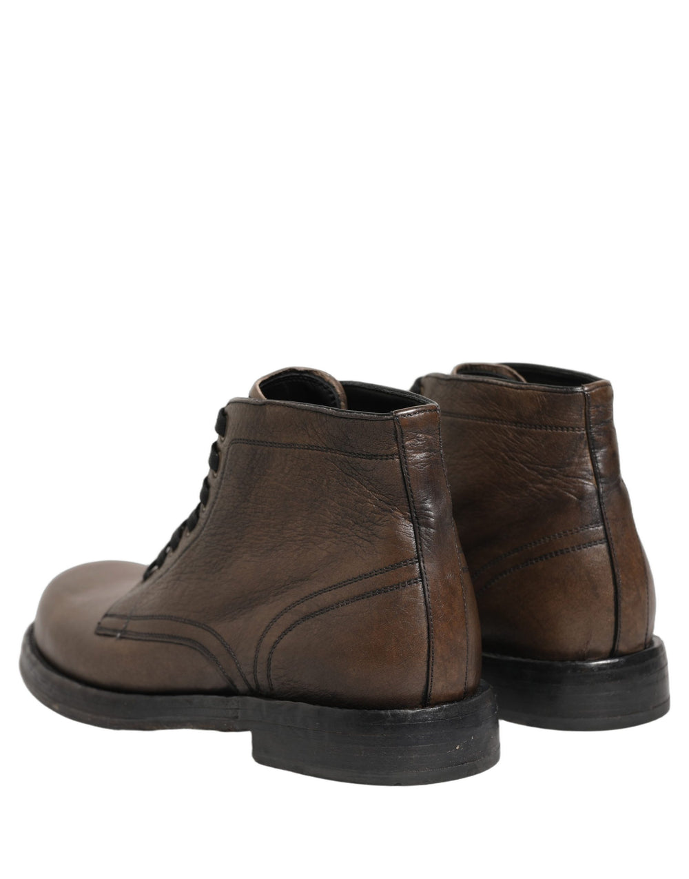 Dolce & Gabbana Perugino Horse Leather Ankle Boots in Brown