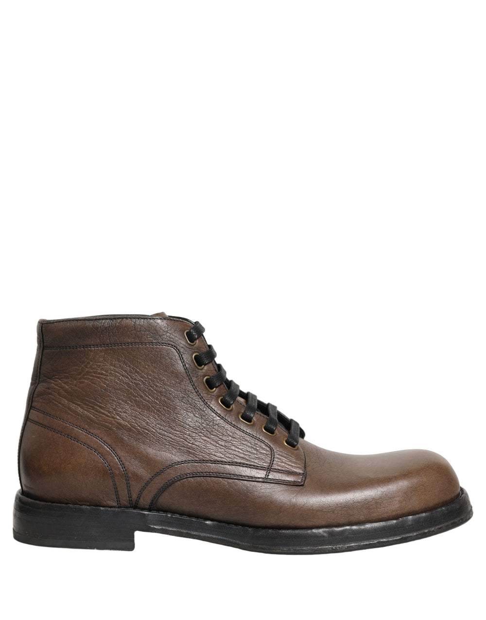 Dolce & Gabbana Perugino Horse Leather Ankle Boots in Brown