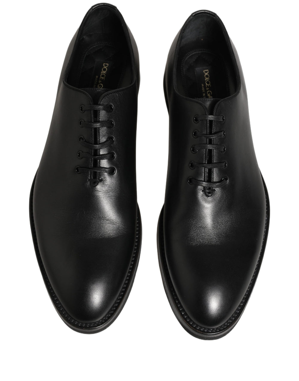 Dolce & Gabbana Calf Leather Oxford Shoes in Black