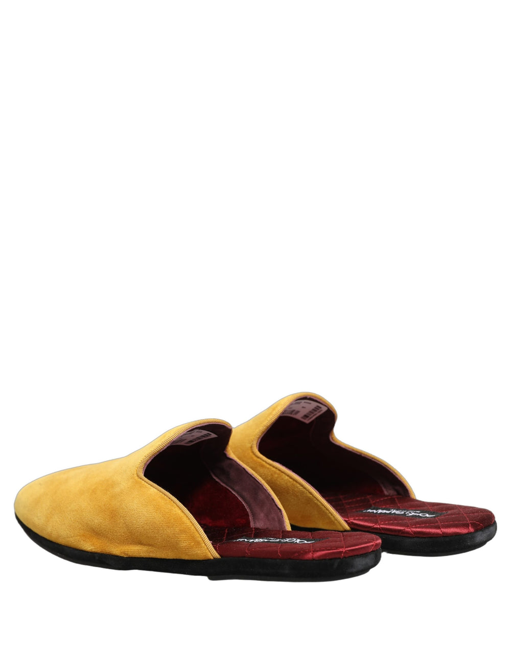 Dolce & Gabbana Suede Slides in Yellow