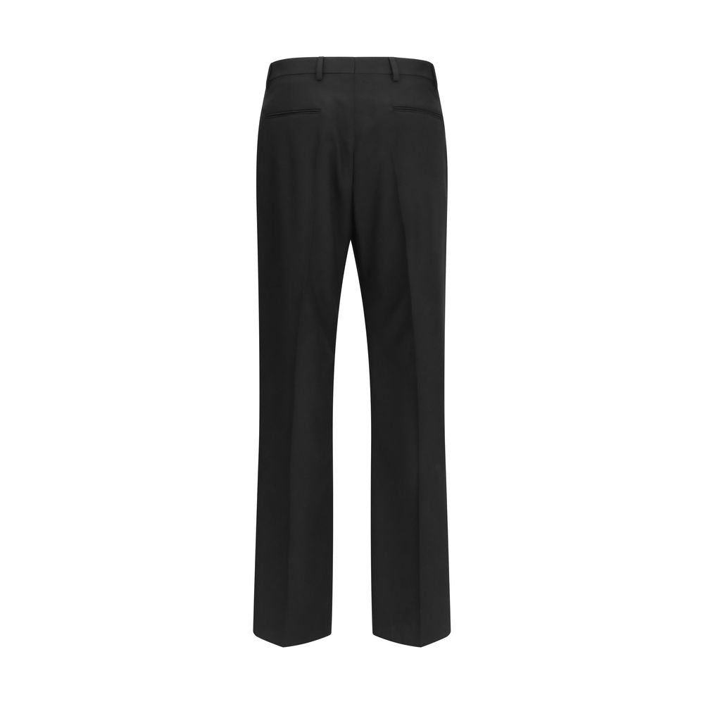 Valentino Garavani 100% Merino Wool Dress Trousers in Black