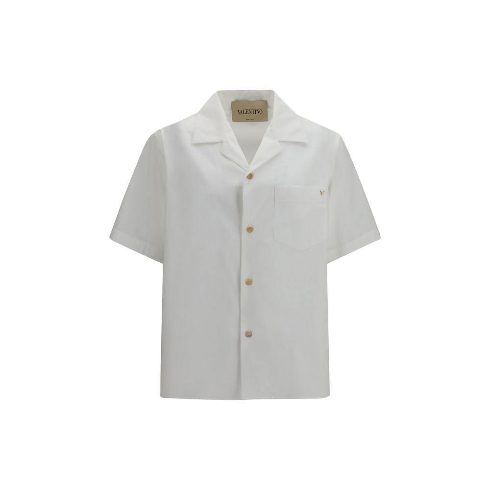 White Cotton Shortsleeve Shirt mens luxury fashion - Mens Edit