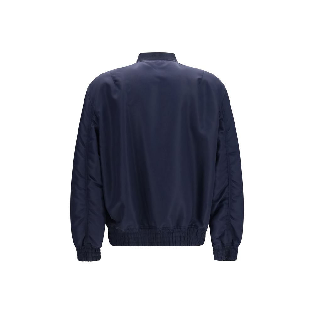 Valentino Polyamide Bomber Jacket in Blue