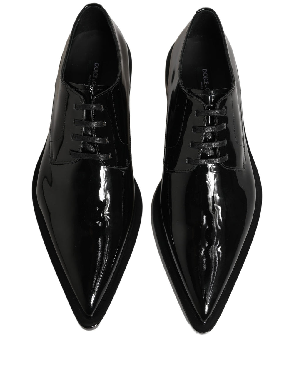 Dolce & Gabbana Calf Leather Derby Shoes in Black