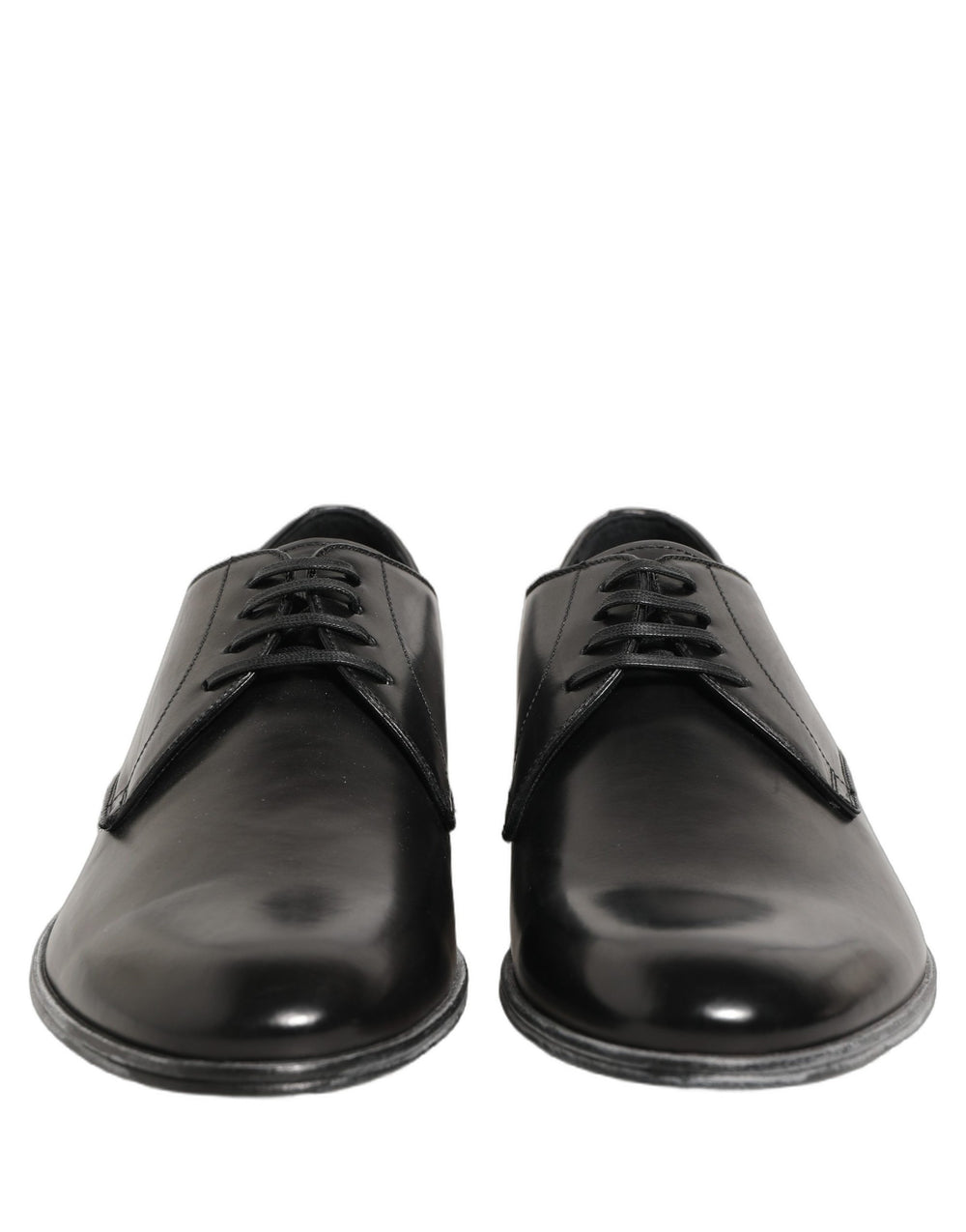 Dolce & Gabbana Calf Leather Lace-Up Derby Shoes in Black