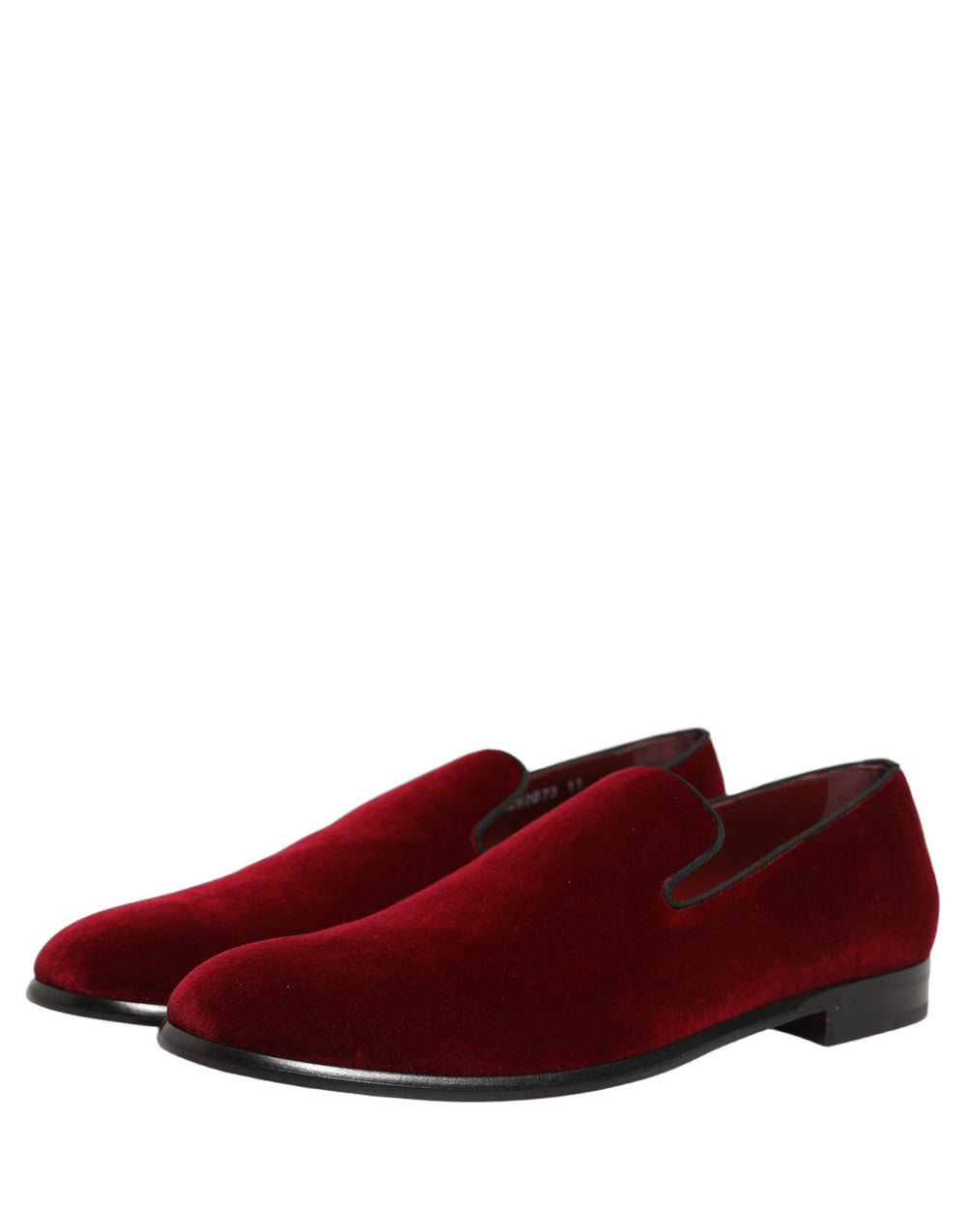 Dolce & Gabbana Velvet Loafers in Maroon