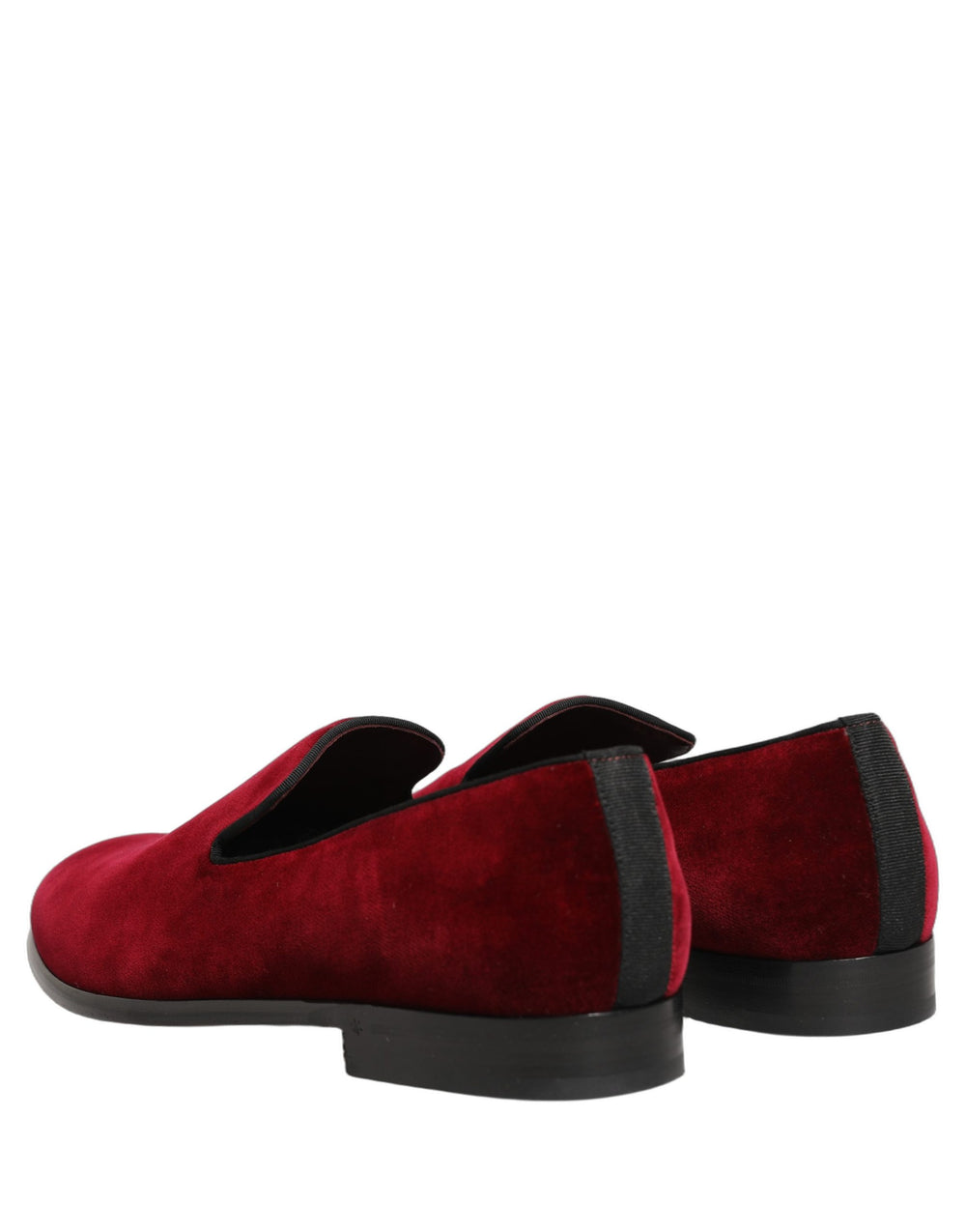Dolce & Gabbana Velvet Loafers in Maroon