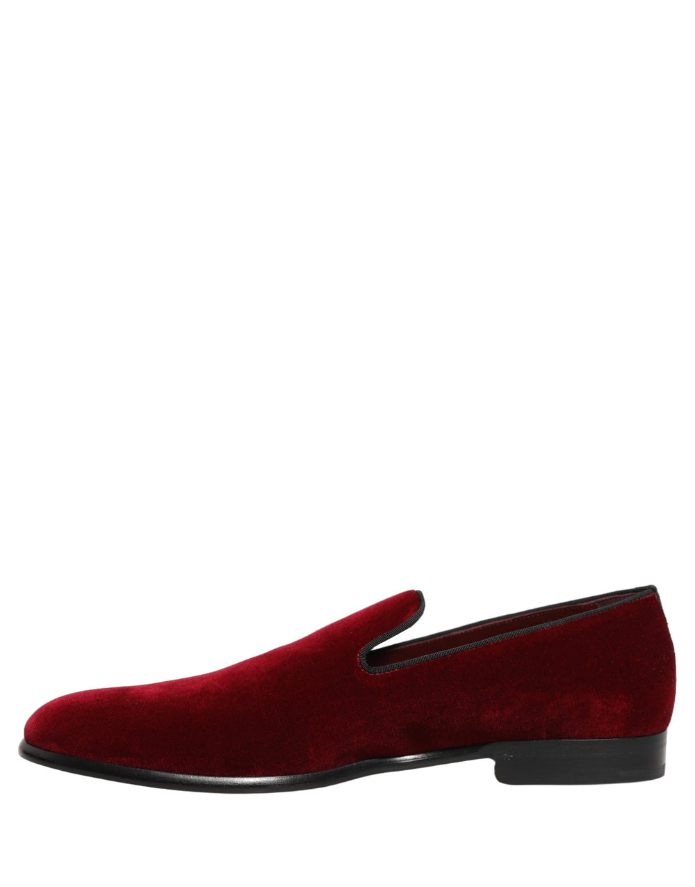 Dolce & Gabbana Velvet Loafers in Maroon