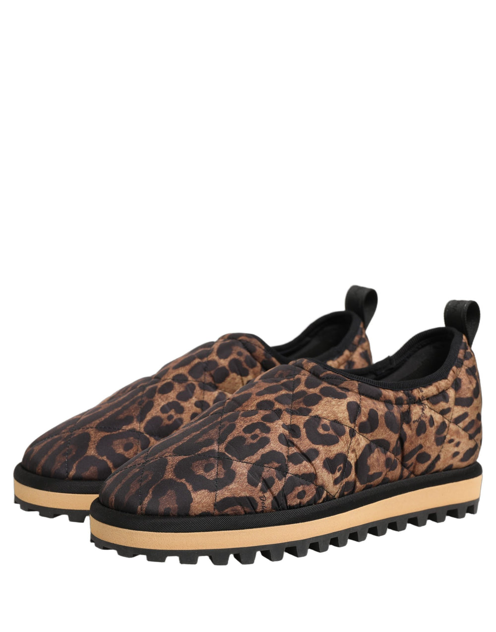 Dolce & Gabbana Sneakers με Leopard Print και Καπιτονέ Σχέδιο σε Καφέ