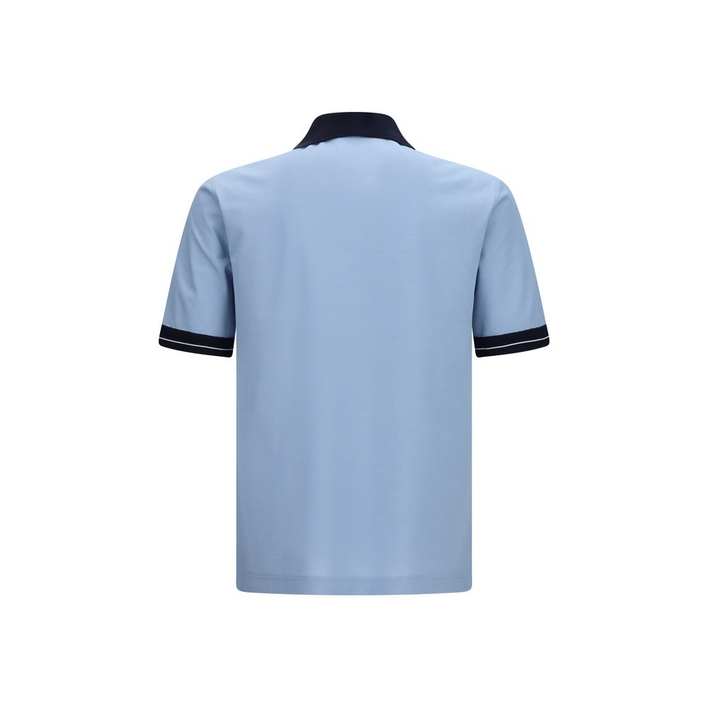 Ferragamo Cotton Polo Shirt in Blue