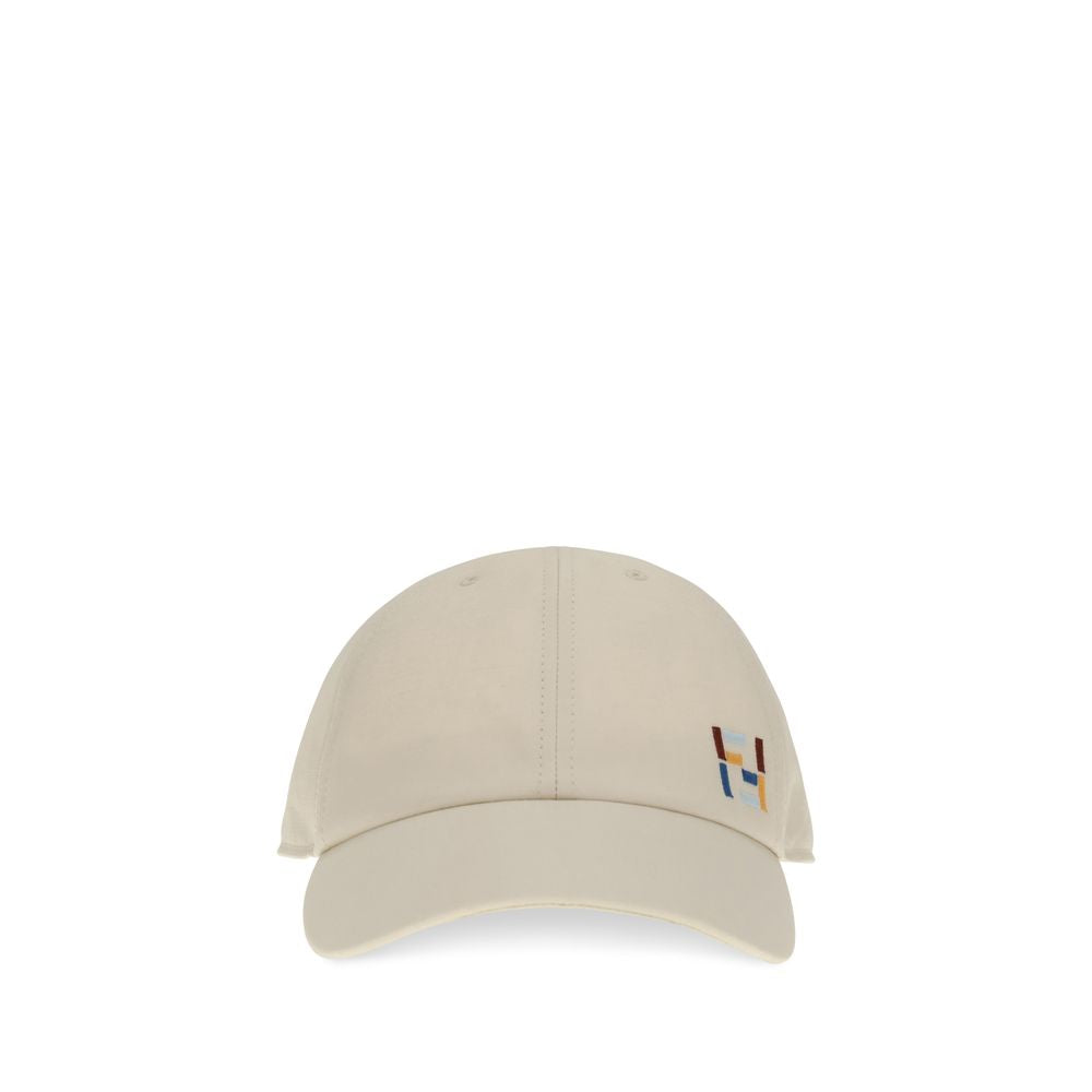Fendi Cotton Baseball Cap in White