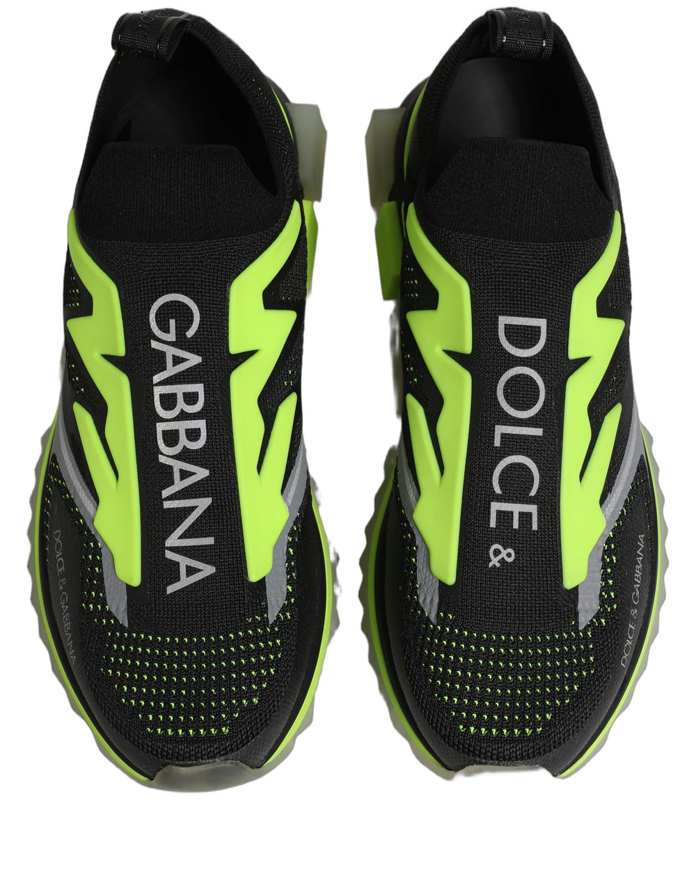 Dolce & Gabbana Sorrento Slip-On Sneakers in Black and Green