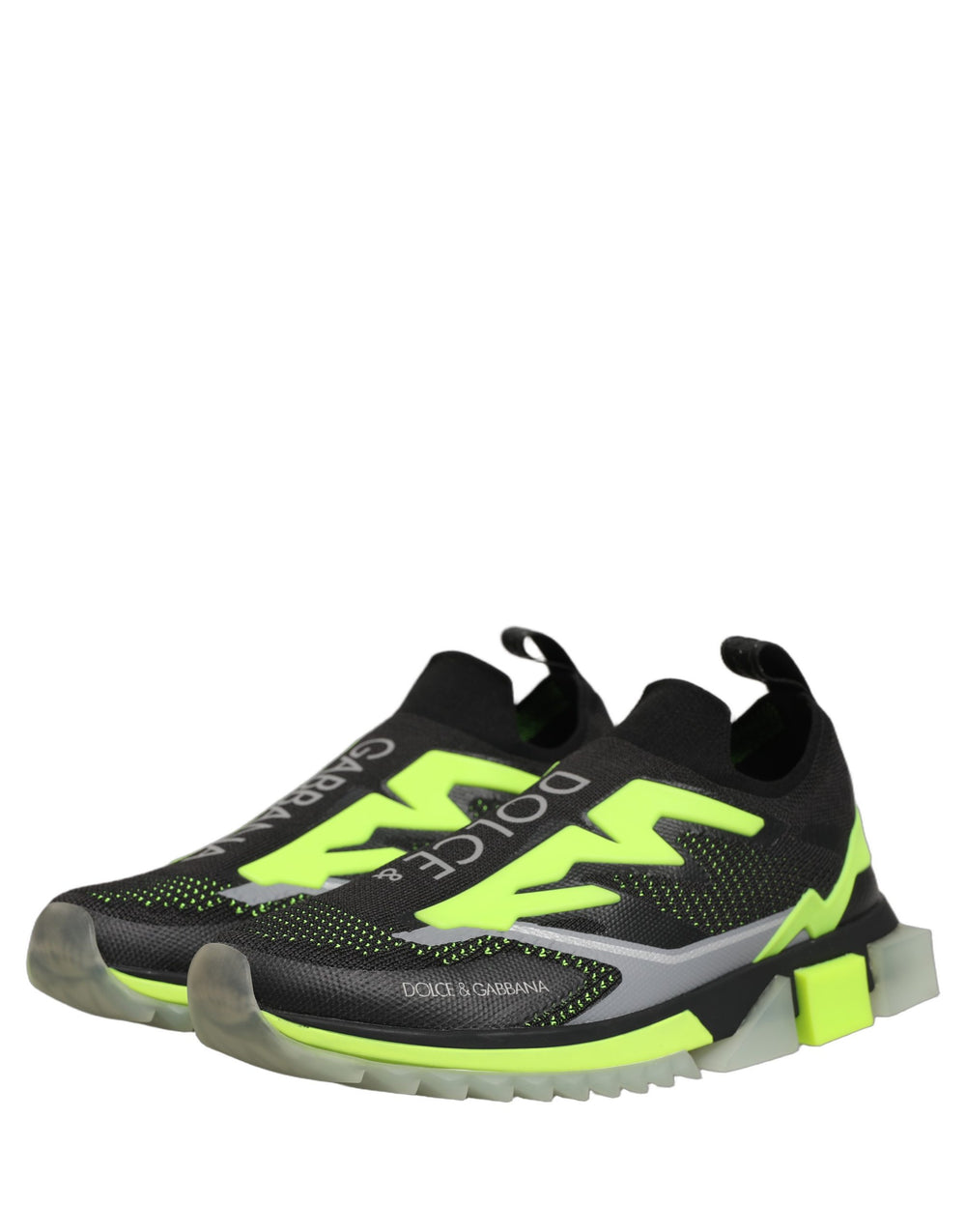 Dolce & Gabbana Sorrento Slip-On Sneakers in Black and Green