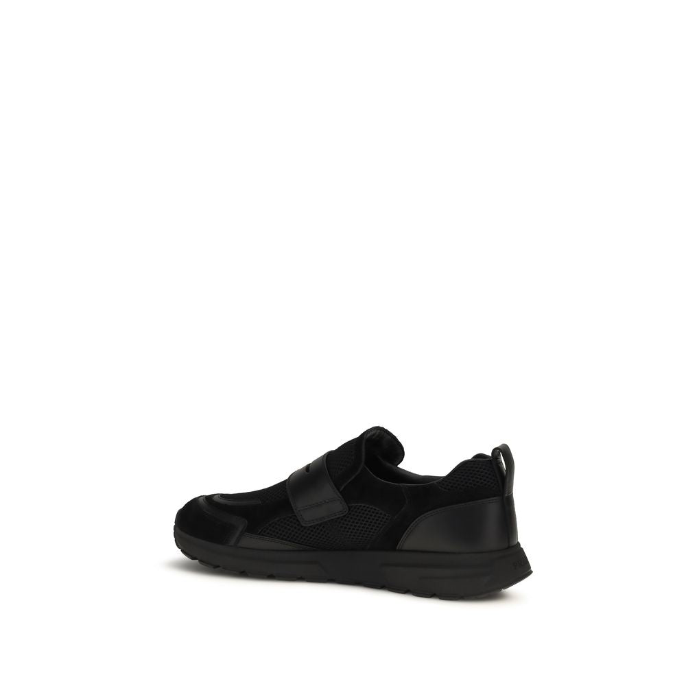 Prada Calf Leather Sneakers in Black