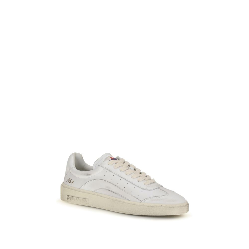 Dsquared² Calf Leather Low Top Sneakers in White