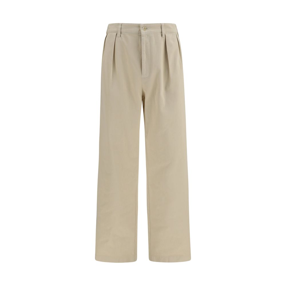 Beige Cotton Casual Pants mens luxury fashion - Mens Edit