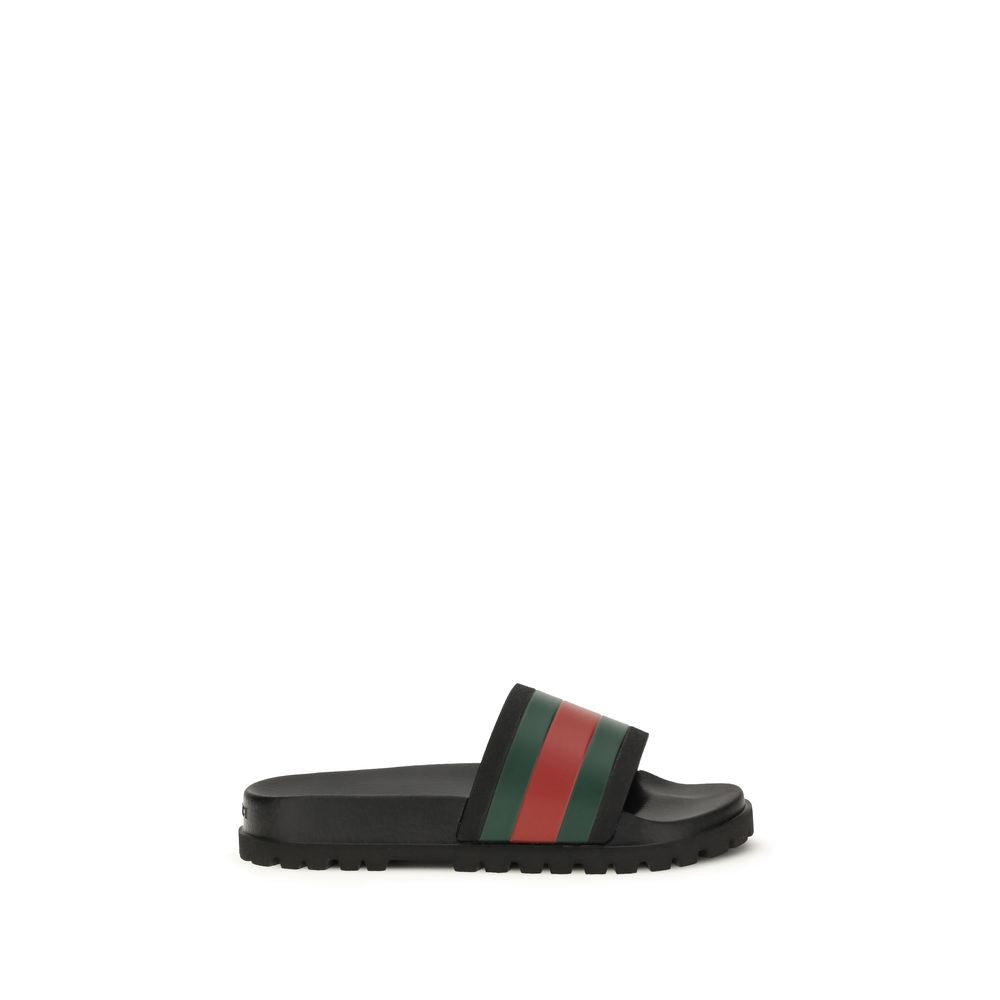 Black Rubber Slippers mens luxury fashion - Mens Edit