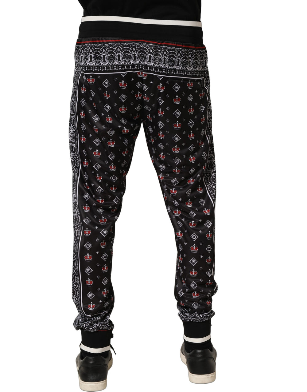 Black Bandana Crown Jogger Men Trouser Pants mens luxury fashion - Mens Edit