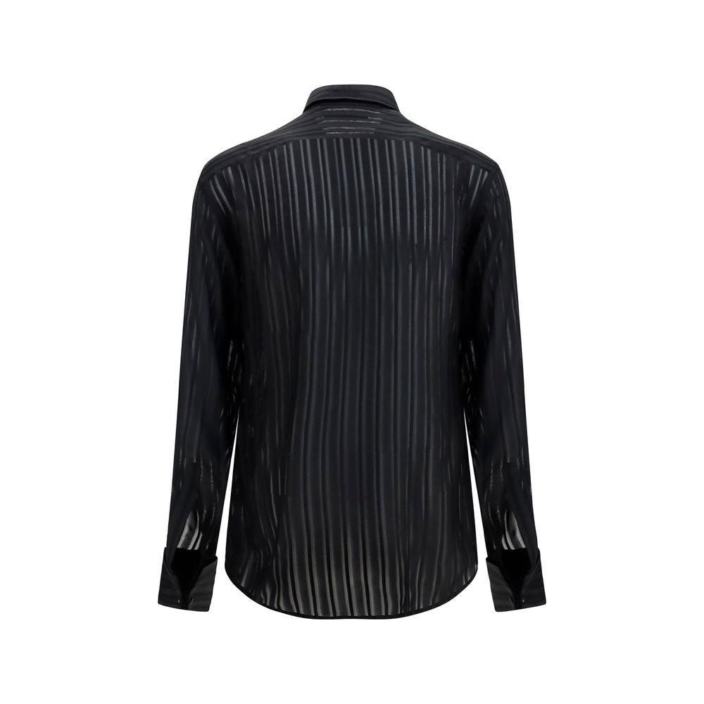 Gucci 100% Silk Dress Shirt in Black
