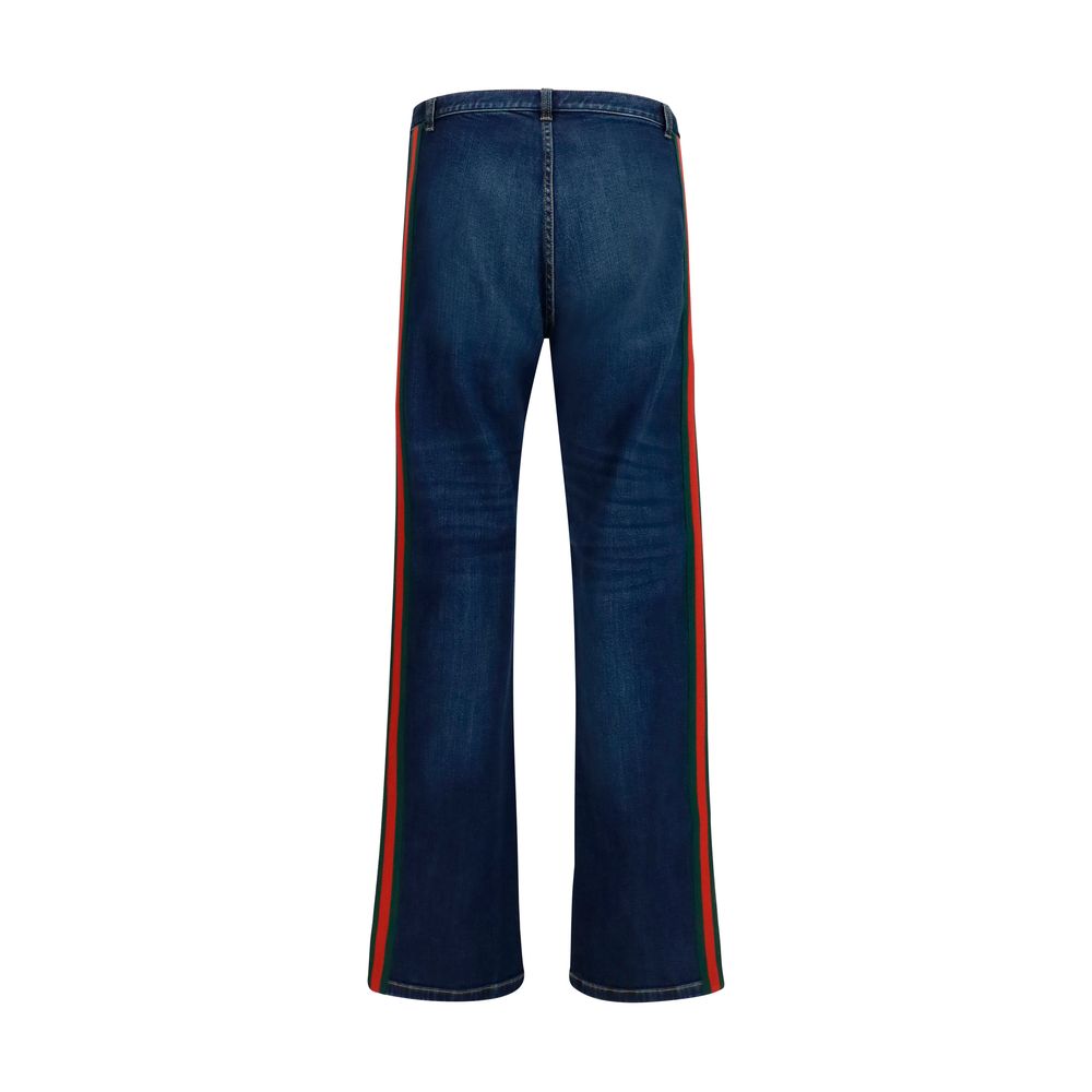 Gucci Cotton Flared Jeans in Blue
