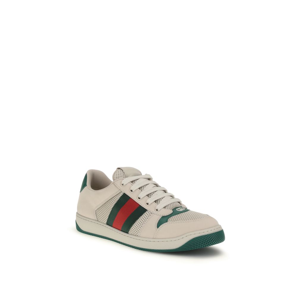 Gucci Screener Low Top Sneakers in Beige