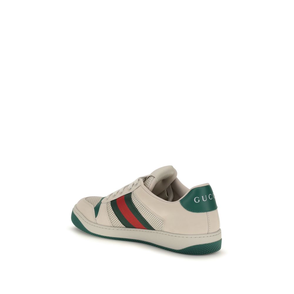 Gucci Screener Low Top Sneakers in Beige