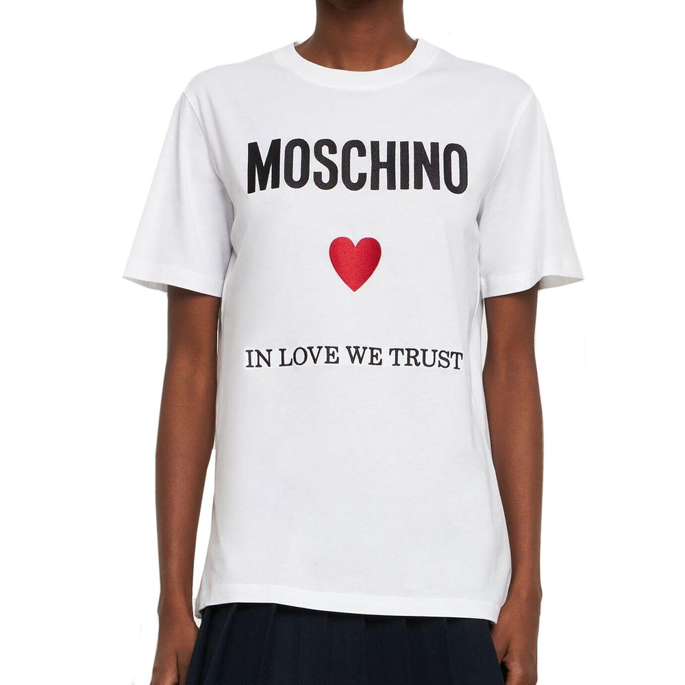 Moschino Couture Cotton T-Shirt in White