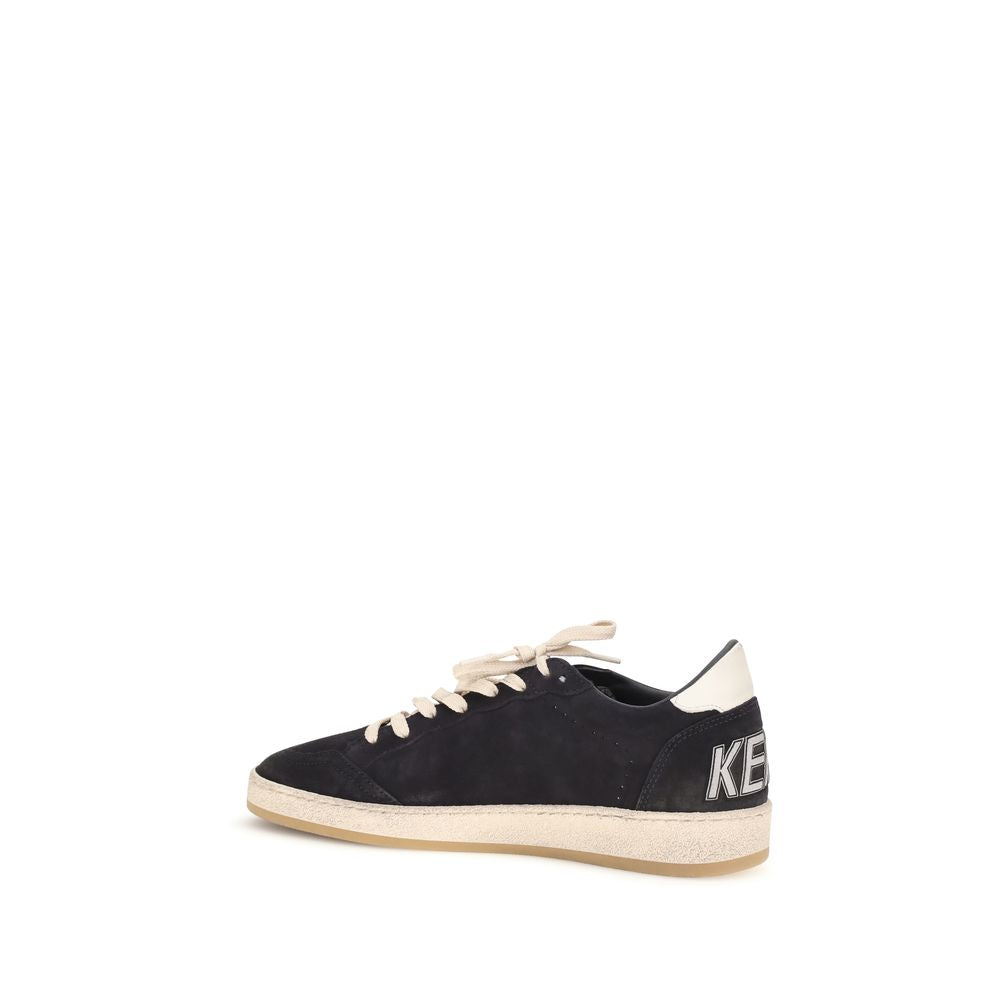 Golden Goose Ball Star Calf Leather Sneakers in Black