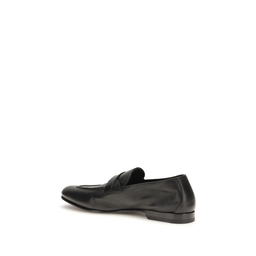 Tom Ford 100% Calf Leather Slip-On Loafers in Black
