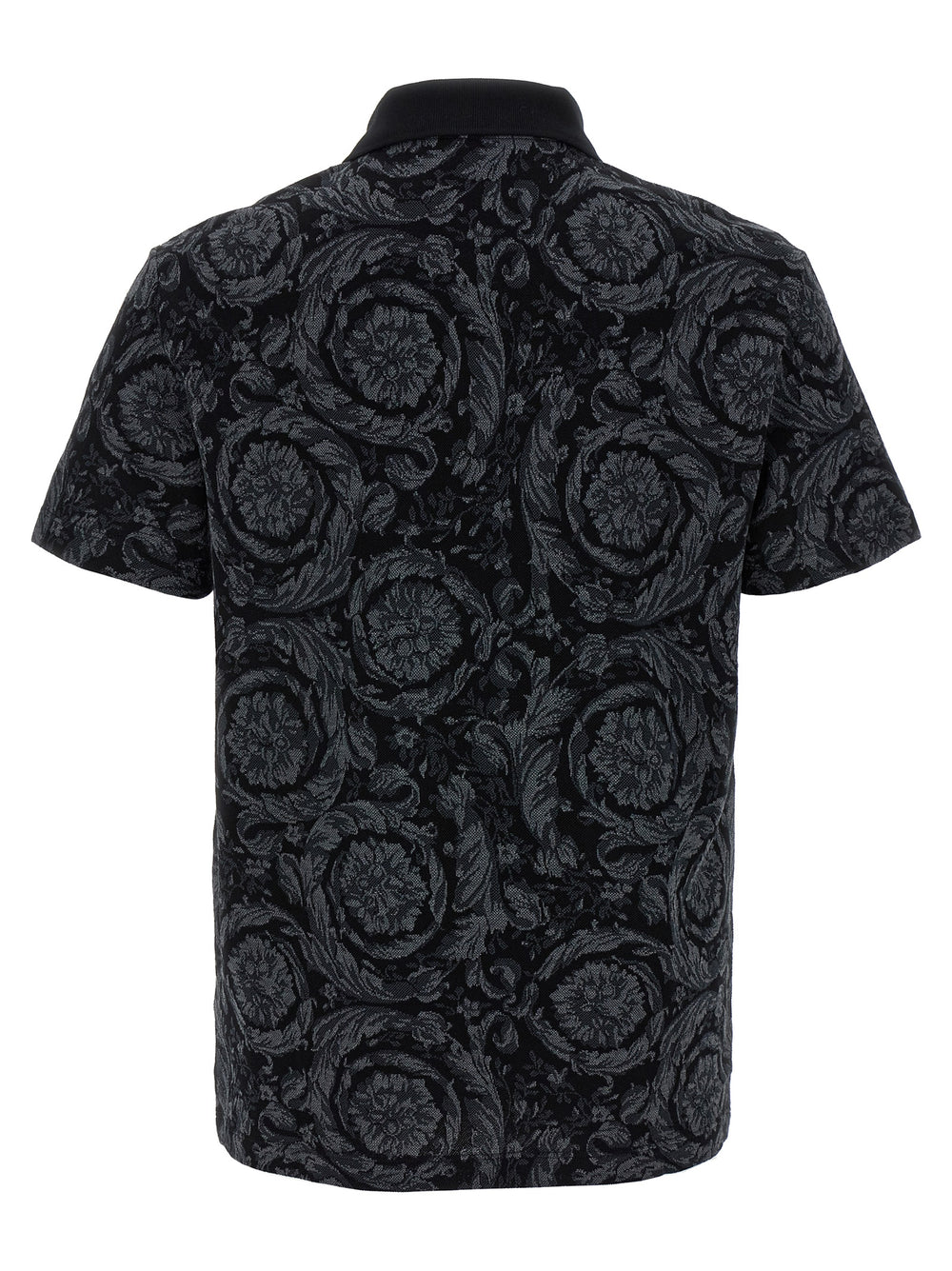 Gray Cotton Polo Shirt