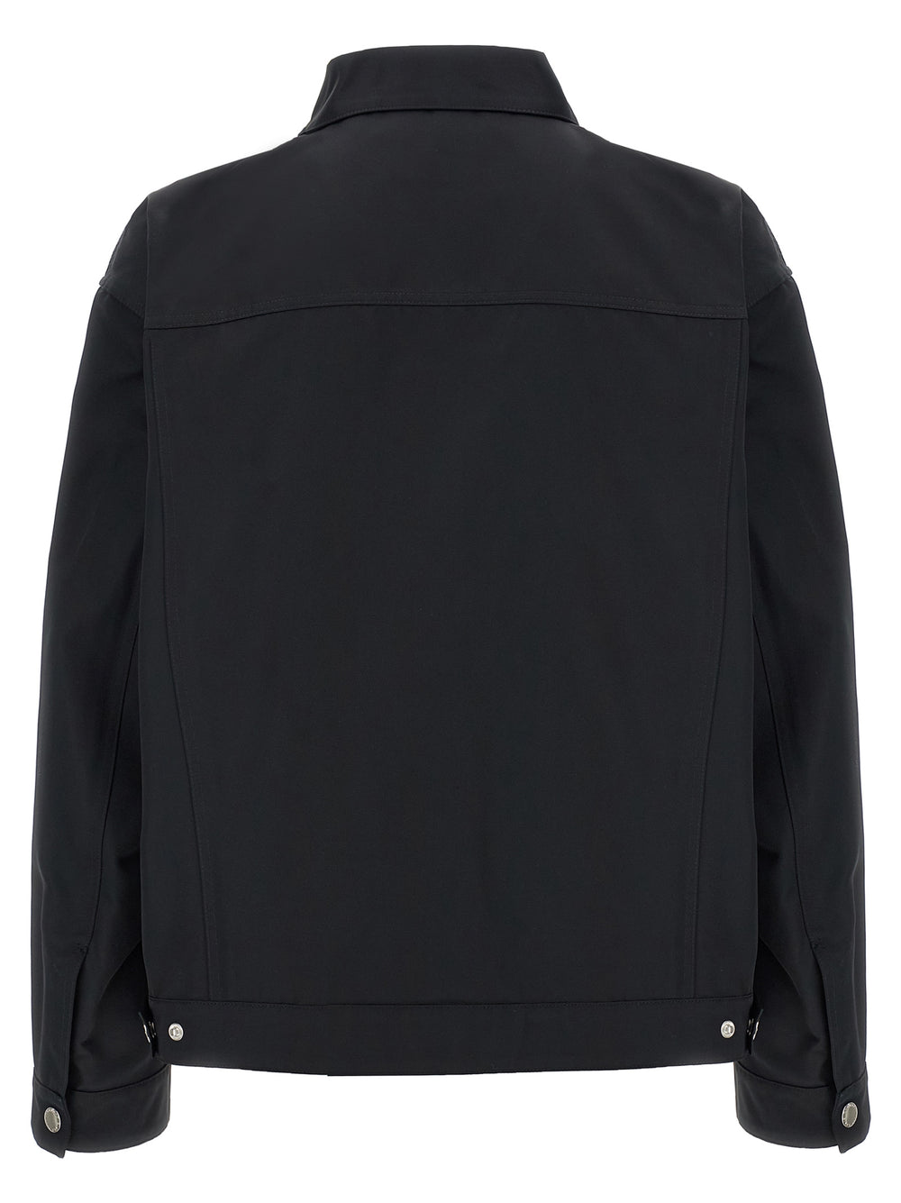 Black Polyester Full-Length Jacket