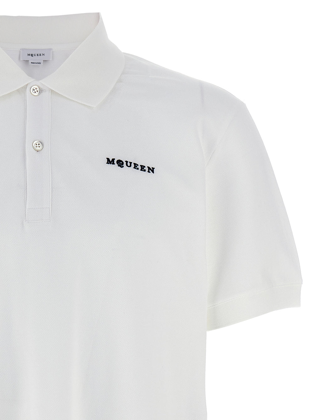 Alexander McQueen Βαμβακερό Polo Σε Λευκό και Μαύρο