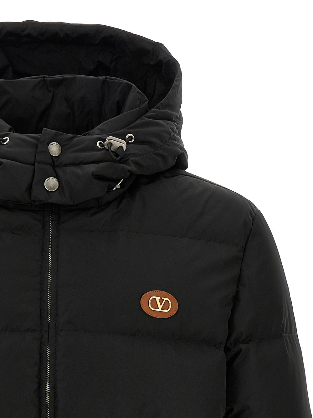 Black Polyamide Full-Length Jacket